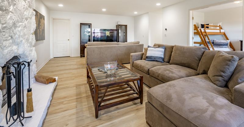 Finished basement family room