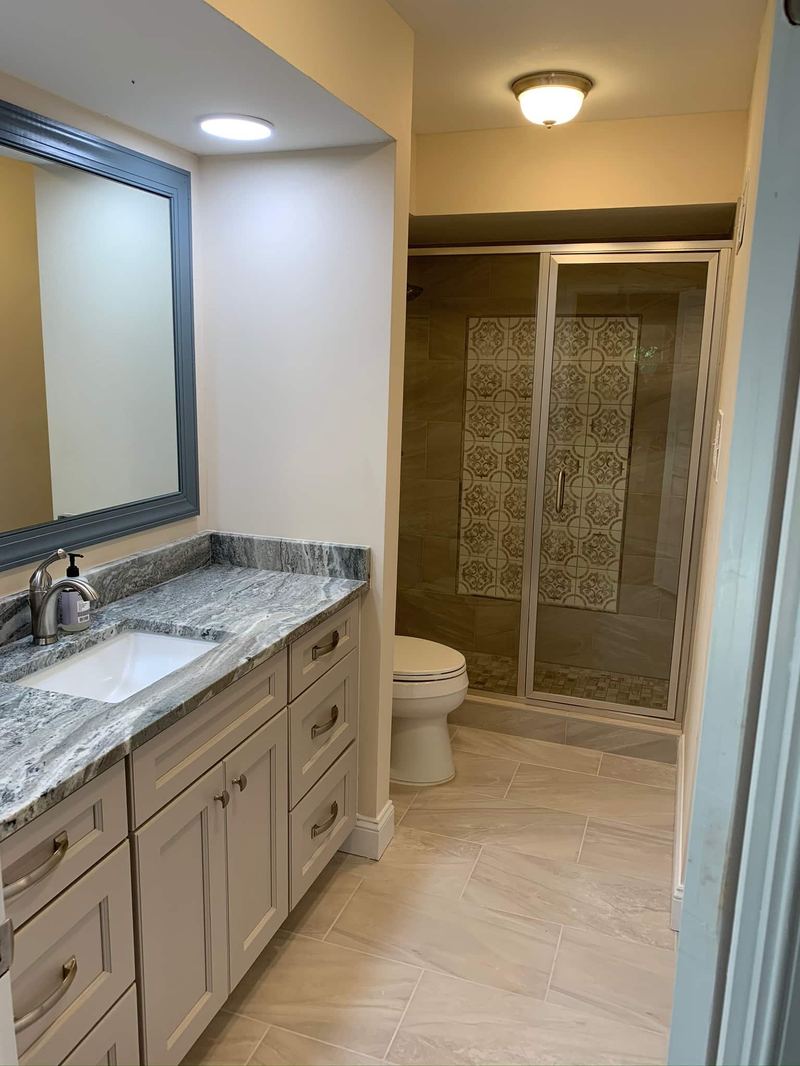 Bath vanity with granite top