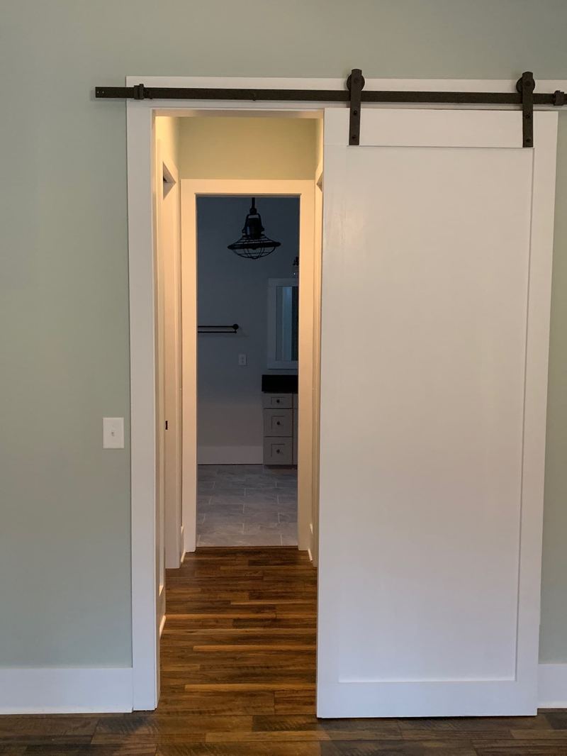Barn door to the laundry
