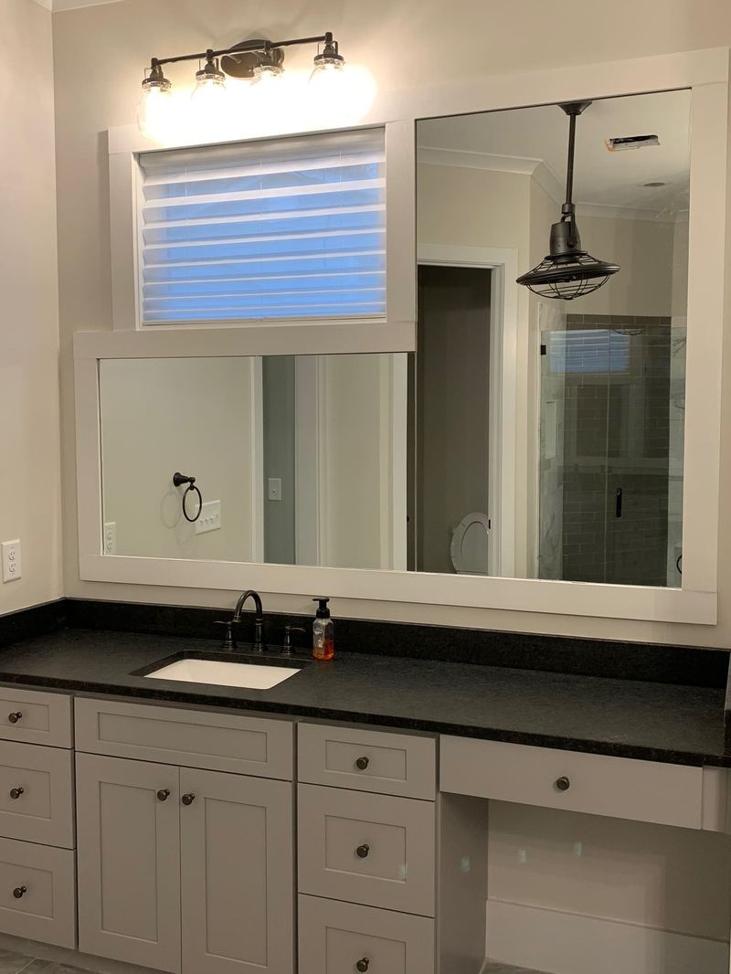 Black countertop vanity