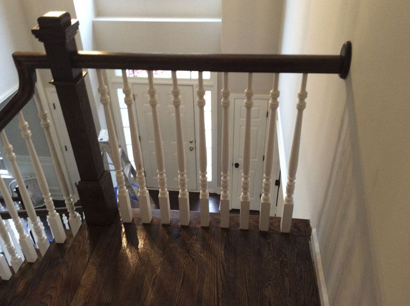 Staircase with turned balusters