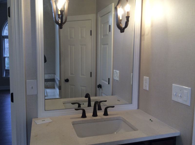 Vanity with sconces