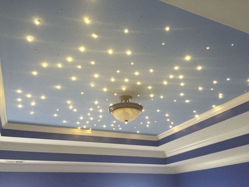 Star-ceiling theater room