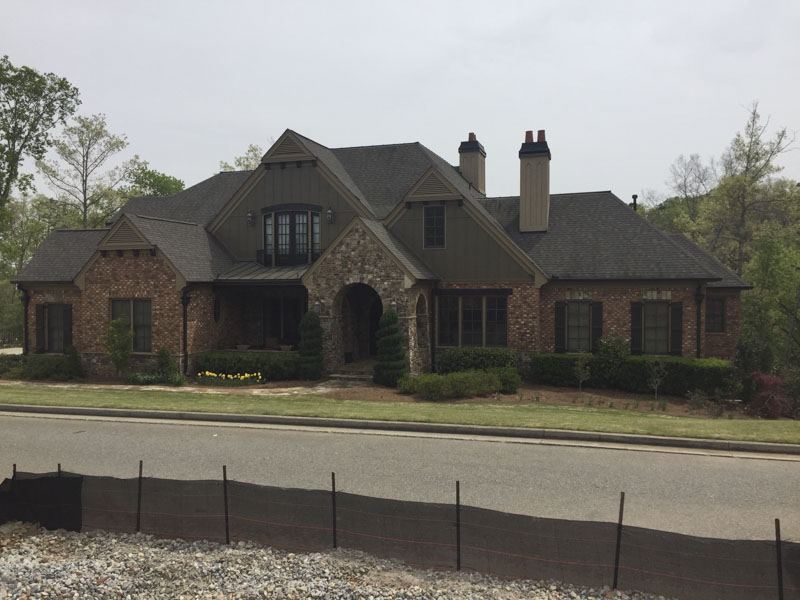 Stone and brick estate home